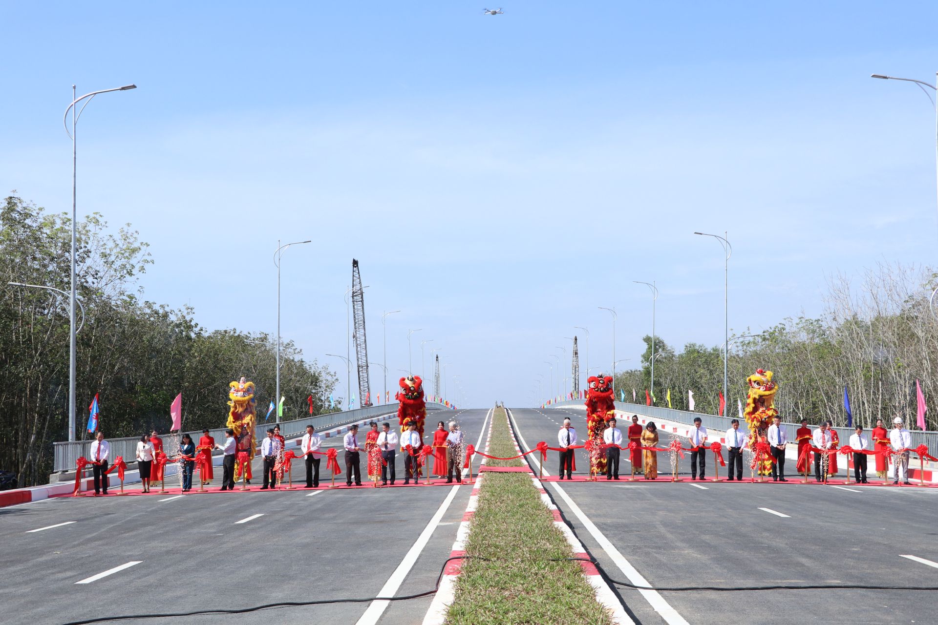 Cầu bắc qua sông Sài Gòn nối hai tỉnh Tây Ninh và Bình Dương được khánh thành từ cuối năm 2022.
